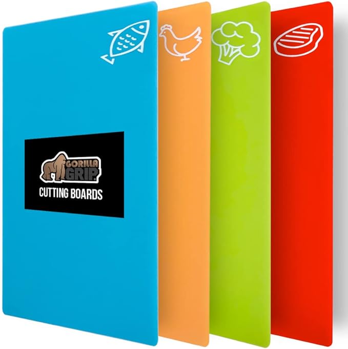 GORILLA GRIP Flexible Cutting Board Set of 4
