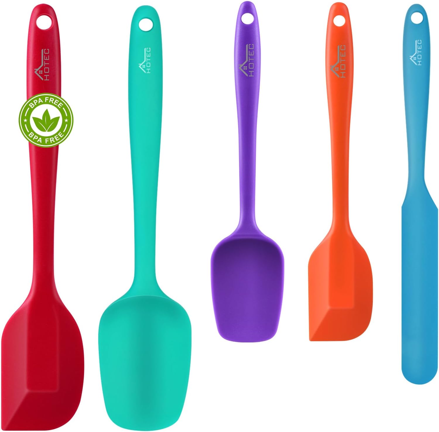 HOTEC Silicone Spatula Set, Set of 5